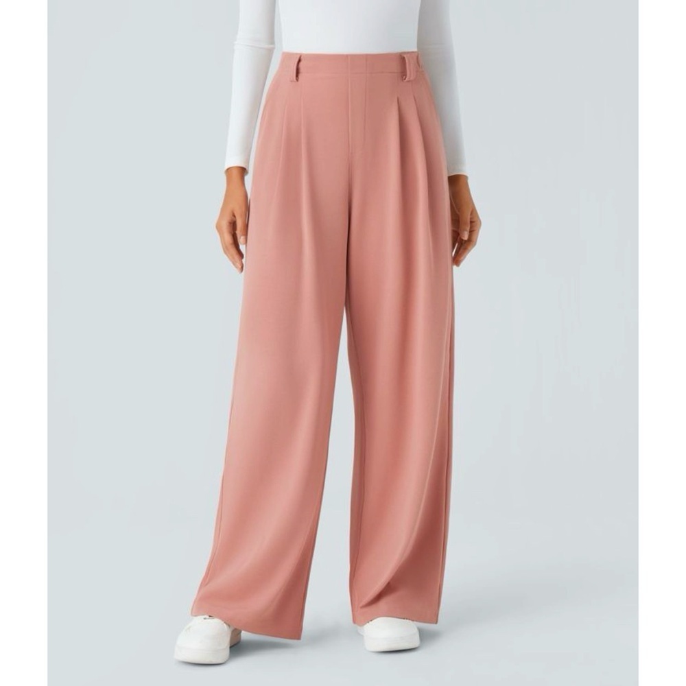 HALARA Dusty Rose Wide Leg Pants - Picture 5 of 10